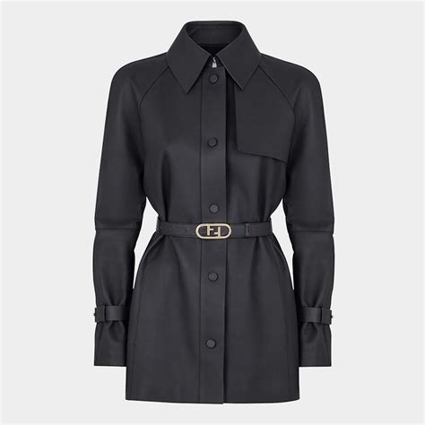 fendi waxed silk lined raincoat.